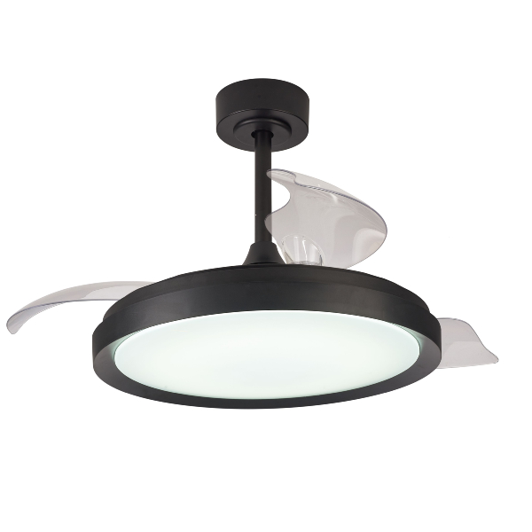 Ventilador Mistral Mantra - Negro Motor DC Luz LED Ø51-106cm.