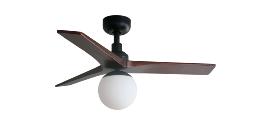 Ventilador Klim S FARO - Negro Nogal - 1 bombilla E27 -  Ø92.5cm.