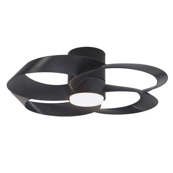 Ventilador Rose Mantra - Negro Motor DC Luz LED Ø65cm.