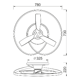 Ventilador Ocean Mantra - Blanco Motor DC Luz LED Ø73cm.