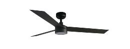 Ventilador Cruiser L FARO Negro - Luz LED - Ø132cm. 