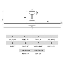 Ventilador Marine M FARO - Blanco - IP44 Ø125cm.