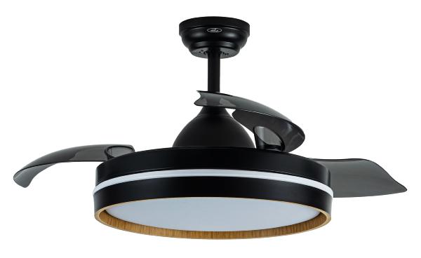 Ventilador Nalon Negro Madera Fabrilamp - Motor DC Ø109cm