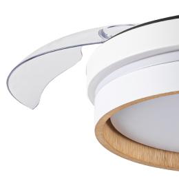 Ventilador Nalon Mini Blanco Madera Fabrilamp - Motor DC Ø91cm