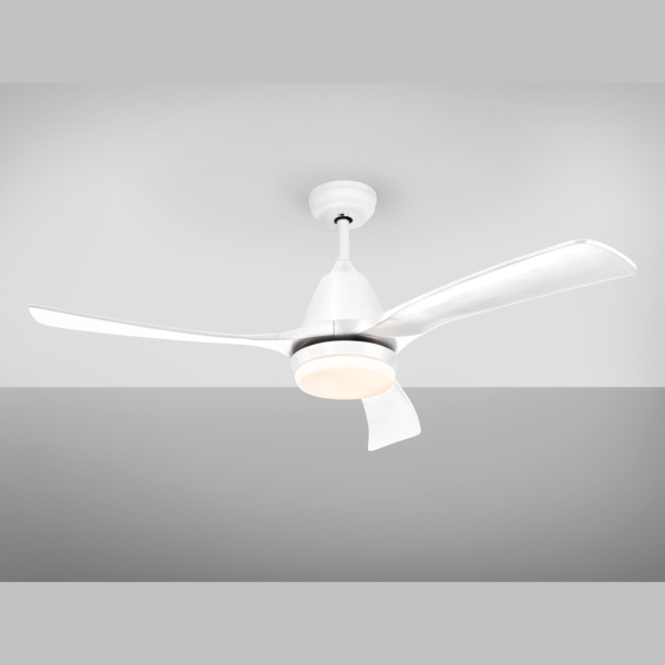 Ventilador SIROCO Blanco - Schuller - Motor DC LED Dimable Ø132cm