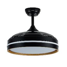 Ventilador Nalon Negro Madera Fabrilamp - Motor DC Ø109cm