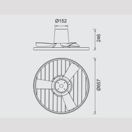 Ventilador Soho Mantra - Blanco Madera Motor DC Luz LED Ø66cm