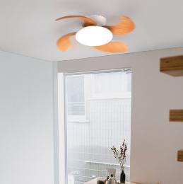 Ventilador Aloha Mantra - Blanco Madera  Motor DC Luz LED Ø52-90cm.