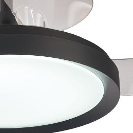 Ventilador Mistral Mini Mantra - Negro Motor DC Luz LED Ø45-91cm.