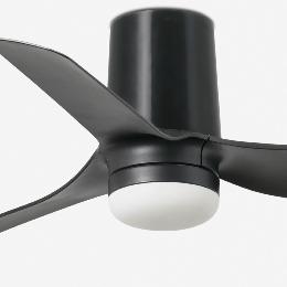 Ventilador Punt Tub S FARO Negro - Luz LED 90cm.Ø