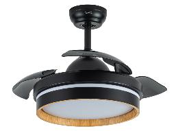 Ventilador Nalon Mini Negro Madera Fabrilamp - Motor DC Ø91cm