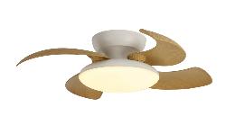 Ventilador Aloha Mantra - Blanco Madera  Motor DC Luz LED Ø52-90cm.