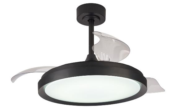 Ventilador Mistral Mantra - Negro Motor DC Luz LED Ø51-106cm.