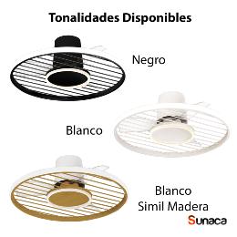 Ventilador Soho Mantra - Blanco Madera Motor DC Luz LED Ø66cm