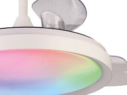 Ventilador Siberia Mantra - Blanco RGB Motor DC Luz LED Ø51-106cm.